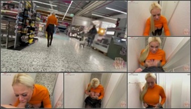 SteffiBlond verbotener TITTENFICK im Baumarkt pssst